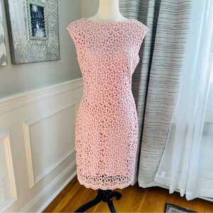 Ralph Lauren Blush Lace Cotton Straight Dress Kentucky Derby
